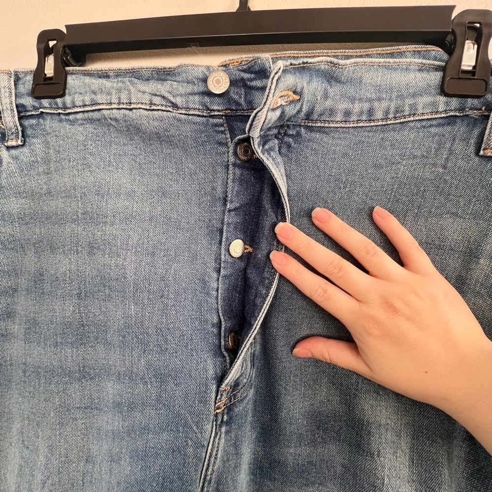 Old Navy Jeans Extra High Rise Sky Hi Straight Secret Slim Pockets Size 26 - Picture 5 of 12